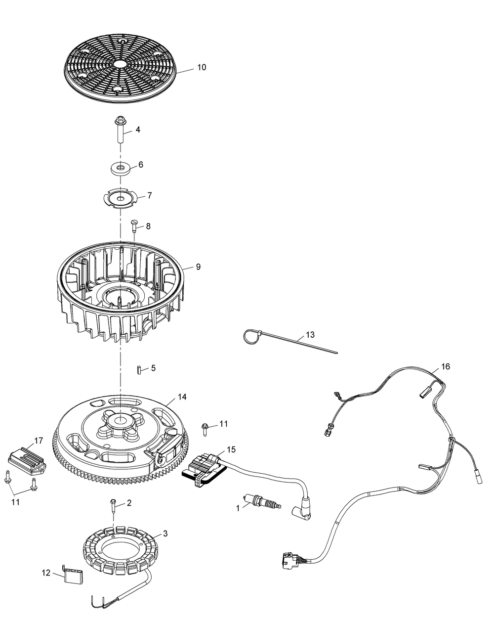 Kohler Zt730-3011 Ignition And Electrical Diagram and Parts List for Z-FORCELZ48 (53ATDAGB-53ATDAGB050)(2014) Cub Cadet Lawn Tractor